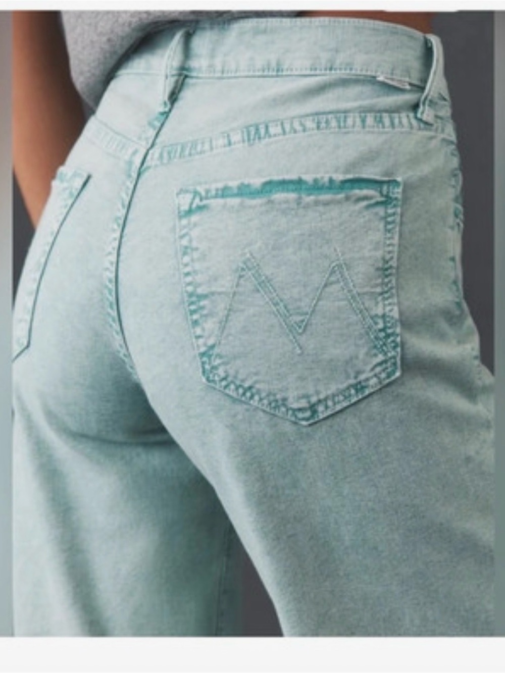 MOTHER High-Rise Mint Green Jeans